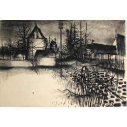 Albert DEMAN (1929-1996) "L'entrée du vi