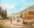 Paul DELLONG (Xxème) "Les roulottes près