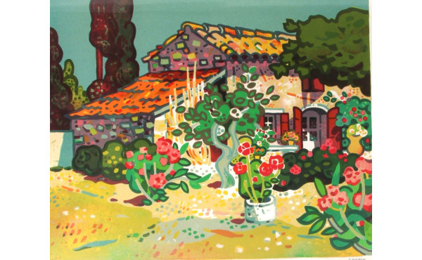 Guy CHARON (1927-2021) "Jardin fleuri", 