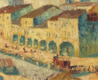 Andres JUSTH (Xxème) "Paysage du Sud", h