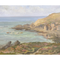 J.PORTE (Xxème "Petites barques au mouil