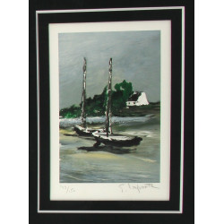 Georges LAPORTE (1926-2000) "Barques à m