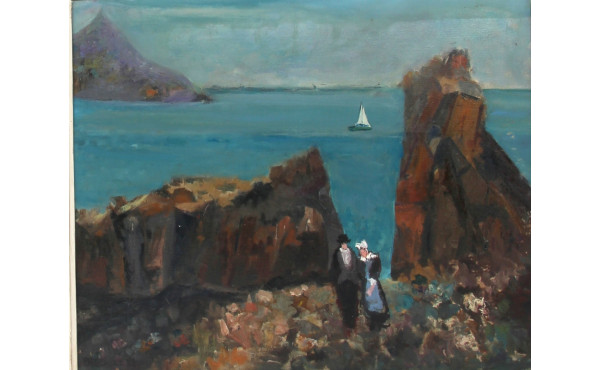 Philippe GRANAT (Xxème) "Paysage breton,
