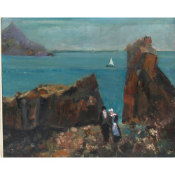 Philippe GRANAT (Xxème) "Paysage breton,