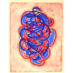 JF DOURNEAU (Xxème) "Variation bleu et r