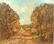 Gustave MORDO (1907-?) "Chemin ensoleill