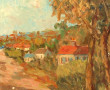 Gustave MORDO (1907-?) "Chemin ensoleill