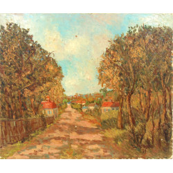 Gustave MORDO (1907-?) "Chemin ensoleill