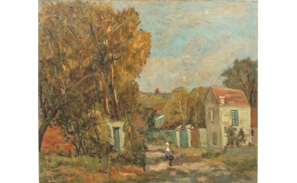 Gustave MORDO (1907-?) "Paysage Ile-de-F