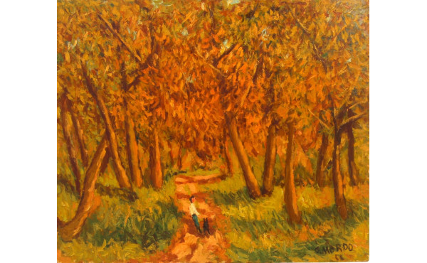 Gustave MORDO (1907-?) "Sous bois forêt 