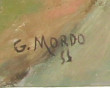 Gustave MORDO (1907-?) "La péniche" huil
