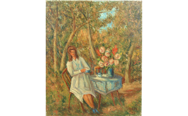 Gustave MORDO (1907-?) "Jeune fille à la