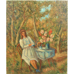 Gustave MORDO (1907-?) "Jeune fille à la