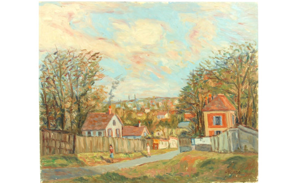 Gustave MORDO (1907-?) "Une rue à Montmo