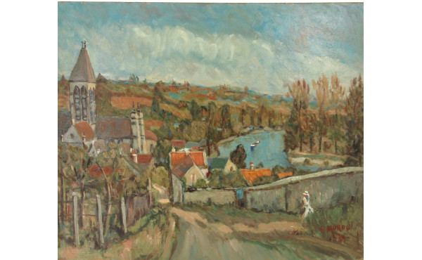 Gustave MORDO (1907-?) "Eglise de Vetlei