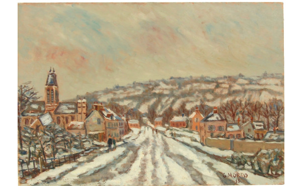 Gustave MORDO (1907-?) "Jour de neige" 