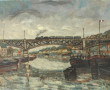 Gustave MORDO (1907-?) "Fin d'Oise" huil