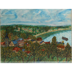 Gustave MORDO (1907-?) "La Seine vers Ro