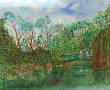 Gustave MORDO (1907-?) "Etang" aquarelle