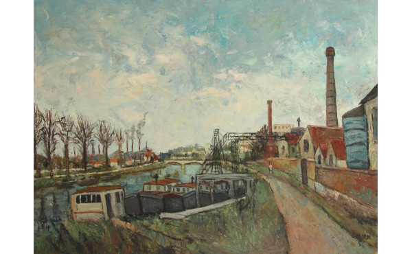 Gustave MORDO (1907-?) "La Seine, Saint-