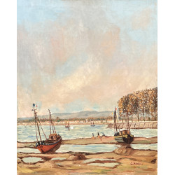 Gustave MORDO (1907-?) "Baie de la Somme