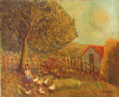 Gustave MORDO (1907-?) "Cour de ferme pa