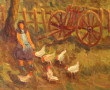 Gustave MORDO (1907-?) "Cour de ferme pa