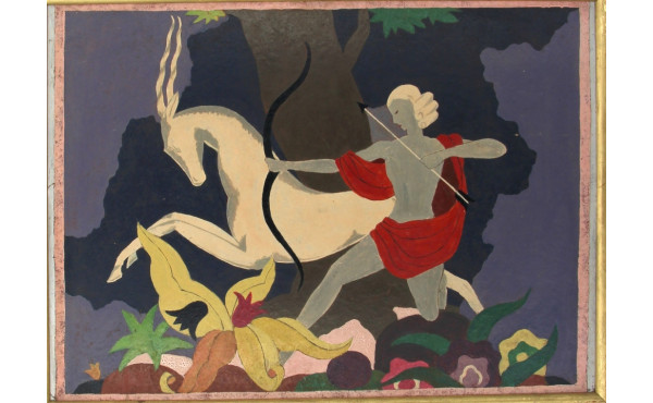 Ecole Française années 50 "Diane chasser
