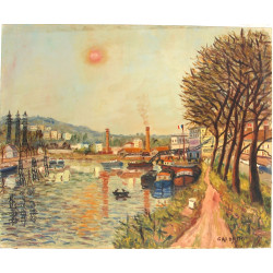 Gustave MORDO (1907-?) "La Briche à Sain