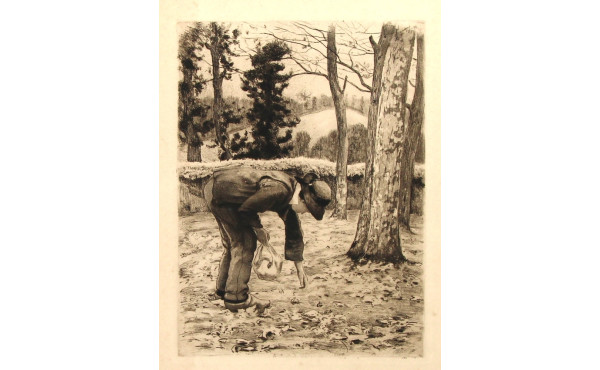 Henri DELAVALLEE ( 1862-1943) "Le ramass