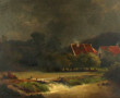 A.KINCH (Xxème) "Paysage, huile sur toil