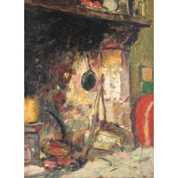 Louis-François BILOUL (1874-1947) "L'âtr