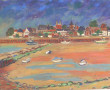 Ecole Française Xxème "La plage", huile 