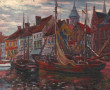 Emile GALLOIS (1882-1965) "Ostende, le p