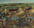 Paul GIROL (1911-1989) "Cimetière de bat