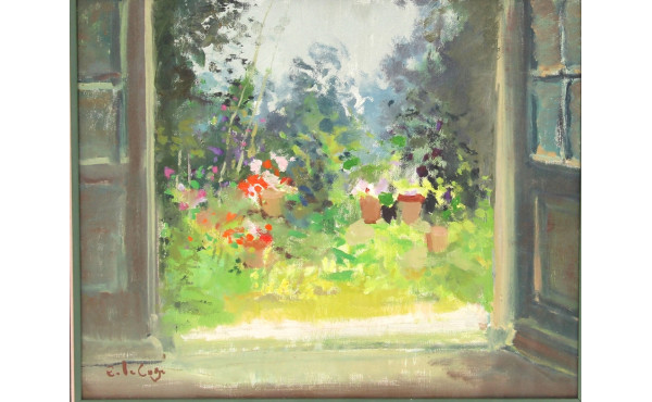 Elisabeth LE COZE (XX) "Fenêtre sur le j