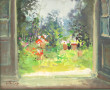 Elisabeth LE COZE (XX) "Fenêtre sur le j