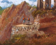 Ecole XIXème "Paysage animé aux ruines",
