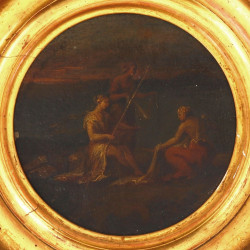 Ecole XIXème "Scène mythologique", huile
