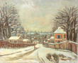 Gustave MORDO (1907-?) "Paysage de neige