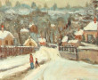 Gustave MORDO (1907-?) "Paysage de neige