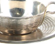 Paire de tasses à thé en métal argenté à