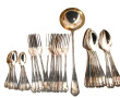 Ménagère en métal argenté décor rocaille