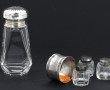 Saupoudreuse en cristal et bouchon argen