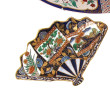 Lot comprenant un vase cloisonné (H 27 c
