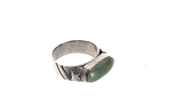 CHINE - Bague ancienne en argent et cabo