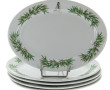 5 plats ovales en porcelaine chinoise à 
