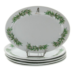 5 plats ovales en porcelaine chinoise à 