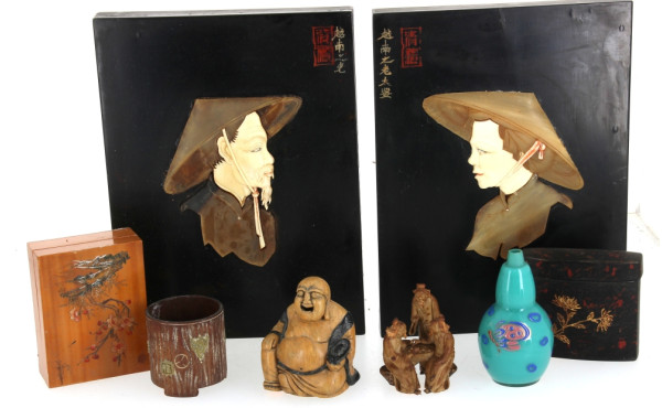 ASIE - Lot comprenant un Bouddha en pier