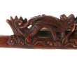 Pipe en bois sculpté à décor de dragons,